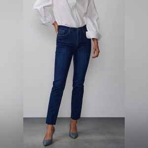 New York & Company Blue Straight Leg Jeans Classic Style